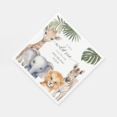 リトルワイルドワンサファリアニマル男の赤ちゃんシャワーナップ スタンダードランチョンナプキン (角)