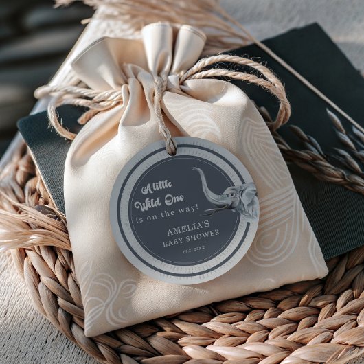 リトルワイルドワンサファリゾウメッセージカード フェイバータグ