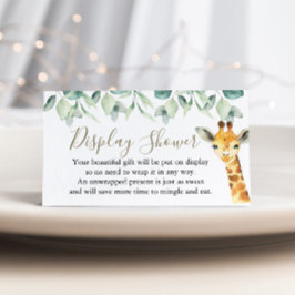 リトルワイルドワンサファリディスプレイベビーシャワー エンクロージャーカード