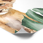 リトルワイルドワンサファリベイビーシャワーウェルカムサイン ポスター (角)