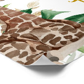 リトルワイルドワンサファリ動物の赤ちゃんシャワーへようこそ ポスター (角)