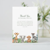 リトルワイルドワンジャングルサファリベイビーシャワー サンキューカード (スタンド正面)