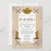 リトルワイルドワン ウエスタンドライブ ベイビーシャワー 招待状 (正面)