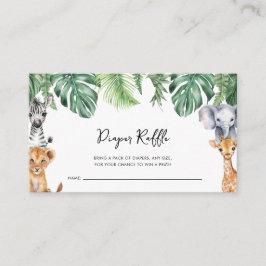 リトルワイルドワン サファリベイビーシャワー おむつくじ エンクロージャーカード