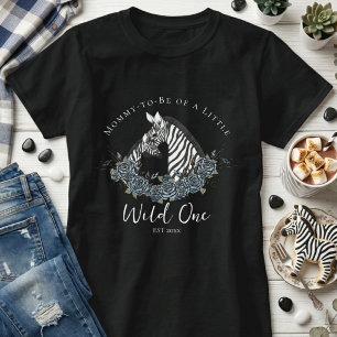 リトルワイルドワン シマウマ サファリ ベビーシャワー ママ Tシャツ