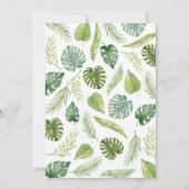 リトルワイルドワン 動物 ベビーシャワー 招待状 (裏面)