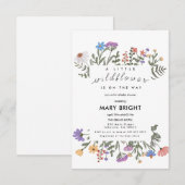 リトルワルドフラワーテーマフィールドベビーシャワー 招待状 (正面/裏面)