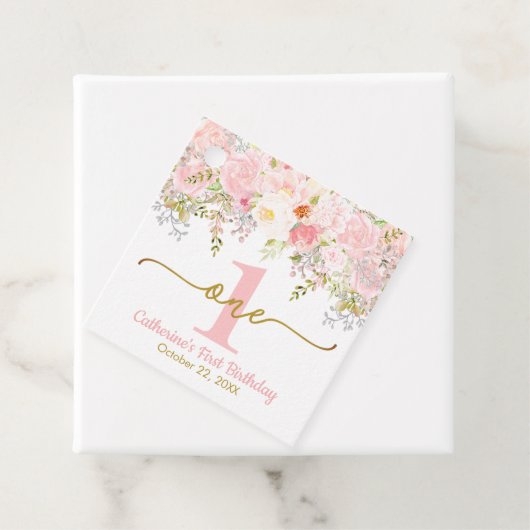 リトルワン恋しく思ダーフルピンクローゼファースト誕生日 フェイバータグ (インサイチュ)