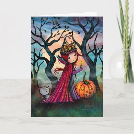 リトルヴァンパイアグレイのタブビーキャットアート カード (正面)