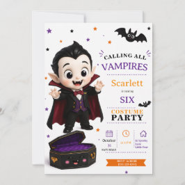 リトルヴァンパイアコスチューム - パーティーハロウィン誕生日 招待状