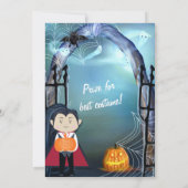 リトルヴァンパイアドラキュラハロウィンパーティー招待状 招待状 (裏面)
