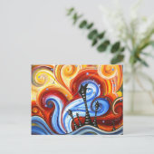 リトルヴィレッジお洒落オリジナルマ絵画ダート ポストカード (スタンド正面)