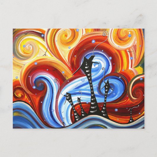 リトルヴィレッジお洒落オリジナルマ絵画ダート ポストカード (正面)