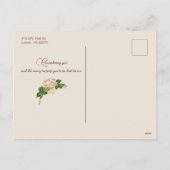 リトルヴィンテージガール、バラ&バレンタインデー シーズンポストカード (裏面)