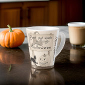 リトルヴィンテージ魔女と黒猫 カフェラテマグ