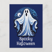 リトル不気味幽霊 – ハロウィーン16 – ファンおもしろい ポストカード (正面)