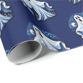 リトル不気味幽霊 – ハロウィーン16 – ファンおもしろい ラッピングペーパー (ロールコーナー)