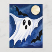 リトル不気味幽霊 – ハロウィーン7 – ファンおもしろい ポストカード (正面)