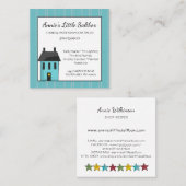 リトル初期のサルトボックスハウスカントリー スクエア名刺 (正面/裏面)