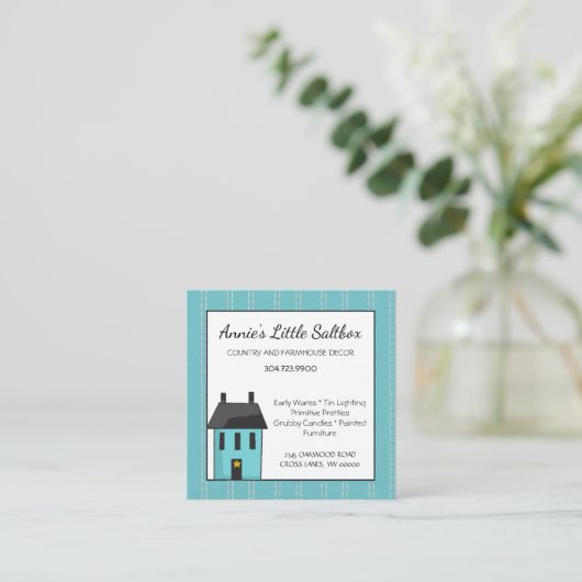 リトル初期のサルトボックスハウスカントリー スクエア名刺 (スタンド正面)