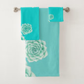 リトル多肉性ライトティール（緑がかった色）アート バスタオルセット (インサイチュ)