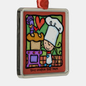 リトル女の子らしはパンを焼くのが大好きDK RUST メタルオーナメント (右)