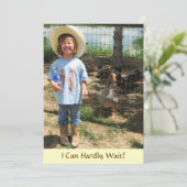 リトル女性のカーボーイとフェザードフレンド-誕生日 招待状 (スタンド正面)