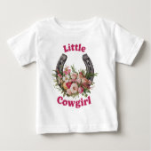 リトル女性のカーボーイウェスタン ベビーTシャツ (正面)