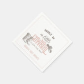 リトル女性のカーボーイウエスタンピンクガールベビーシャワー スタンダードカクテルナプキン (角)