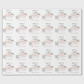 リトル女性のカーボーイウエスタンピンクガールベビーシャワー ラッピングペーパー (フラット)