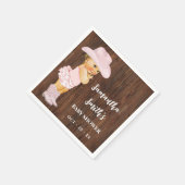 リトル女性のカーボーイウエスタンベビーシャワーパーティーデコール スタンダードカクテルナプキン (角)