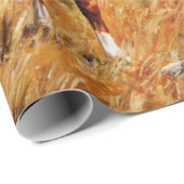 リトル女性のカーボーイオンキャトルホース ラッピングペーパー (ロールコーナー)