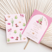 リトル女性のカーボーイオンザウェイベビーシャワー招待状 招待状