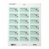 リトル女性のカーボーイオンホースガールズウェスタン ラベル (フルシート)