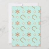 リトル女性のカーボーイオンホースガールズ誕生日 招待状 (裏面)