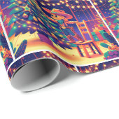 リトル女性のカーボーイオン飾チェアのクリスマスツリー ラッピングペーパー (ロールコーナー)