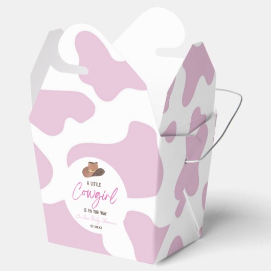 リトル女性のカーボーイカウガールロデオウエスタンベビーシャワー フェイバーボックス (オープン)