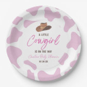 リトル女性のカーボーイカウガールロデオウエスタンベビーシャワー ペーパープレート (正面)