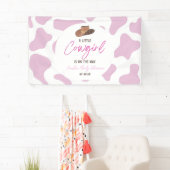 リトル女性のカーボーイカウガールロデオウエスタンベビーシャワー 横断幕 (インサイチュ)