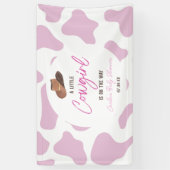 リトル女性のカーボーイカウガールロデオウエスタンベビーシャワー 横断幕 (縦)