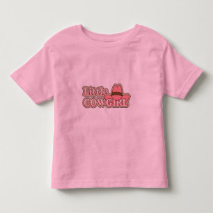 リトル女性のカーボーイハット – ガールズウェスタン トドラーTシャツ