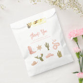 リトル女性のカーボーイピンクベビーシャワー フェイバーバッグ (封をした状態)