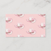 リトル女性のカーボーイピンクロデオおむつラッフル エンクロージャーカード (裏面)