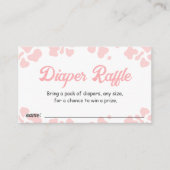 リトル女性のカーボーイピンクロデオおむつラッフル エンクロージャーカード (正面)