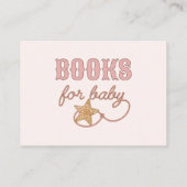 リトル女性のカーボーイピンク赤ちゃんシャワーブックベビー エンクロージャーカード (裏面)