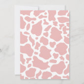 リトル女性のカーボーイピンク1歳の誕生日 招待状 (裏面)