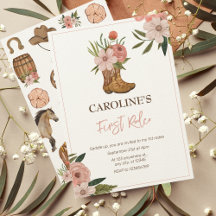 リトル女性のカーボーイファースト・ロデオ1歳の誕生日