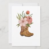 リトル女性のカーボーイフローラ誕生日招待状 招待状 (裏面)