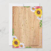 リトル女性のカーボーイブラウンウッドベビーシャワー招待状 招待状 (裏面)