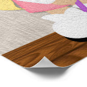 リトル女性のカーボーイブーツとChapsワードアート。 ポスター (角)